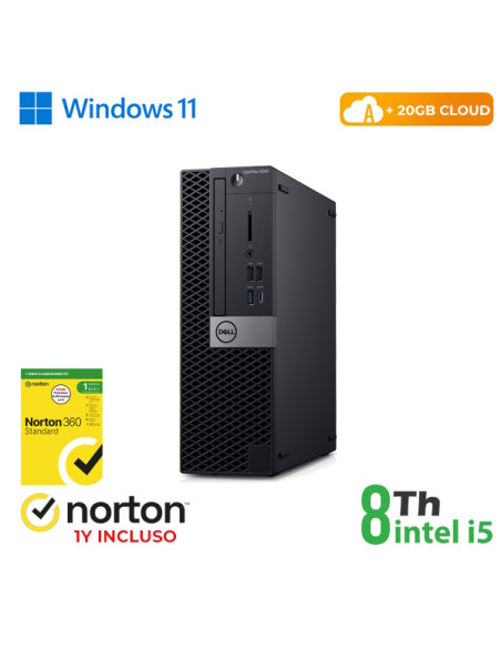 RINOVO PC DELL REFURBISHED Optiplex 5060 SFF i5-8X00 DDR4 8GB SSD 256GB W11P No Dvd Grade A 1Y Warra