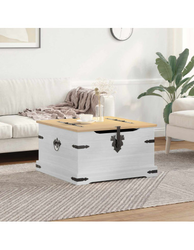 storage box Bianco 78 x 78 x 45 cm Pino massello