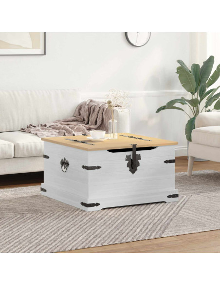 storage box Bianco 78 x 78 x 45 cm Pino massello