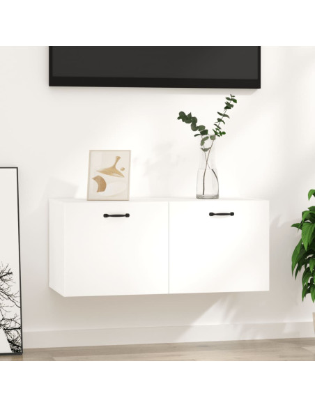 Mobile a Parete Bianco 80x36,5x35 cm in Legno Multistrato