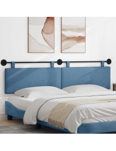 Testata appesa Tinta unita Blu 210 x 55 x 5 cm Tessuto in Cords