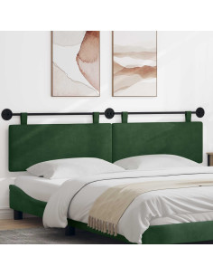 Testata appesa Verde Giungla 210 x 55 x 5 cm Tessuto in Cords