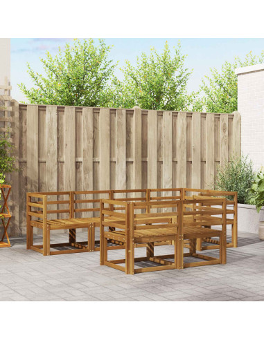 Set di divani da esterno 7 pcs Naturale