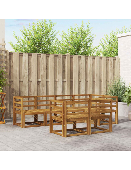 Set di divani da esterno 7 pcs Naturale