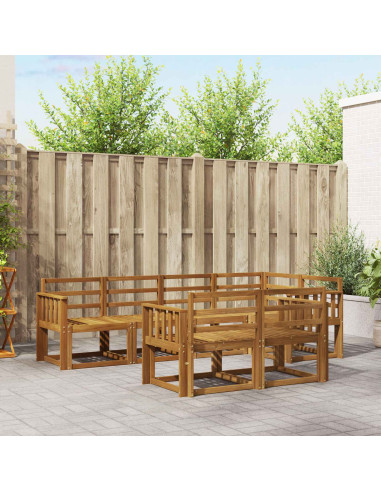 Set di divani da esterno 7 pcs Naturale