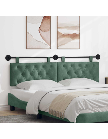 Testata appesa Verde Mare 190 x 55 x 7 cm Velluto