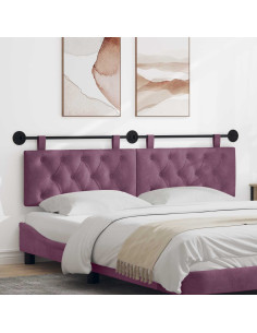 Testata appesa Montaggio a parete Viola 190 x 55 x 7 cm Velluto