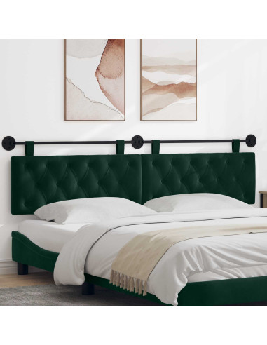 Testata appesa Verde Scuro 210 x 55 x 7 cm Velluto
