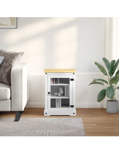 Mobile HiFi Bianco 60 x 50 x 82 cm Pino massello