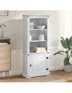 Credenza Bianco 74 x 38 x 170 cm Pino massello