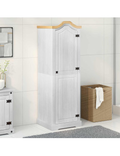 Armadi con lo scaffale Bianco 55 x 52 x 170 cm Pino massello