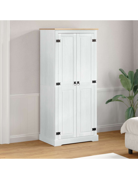 Armadi con lo scaffale Bianco 76 x 50 x 170 cm Pino massello