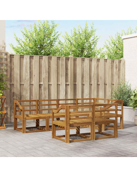 Set di divani da esterno 7 pcs Naturale