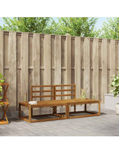 Set di divani da esterno 2 pcs Naturale 182,5 x 63 x 73 cm