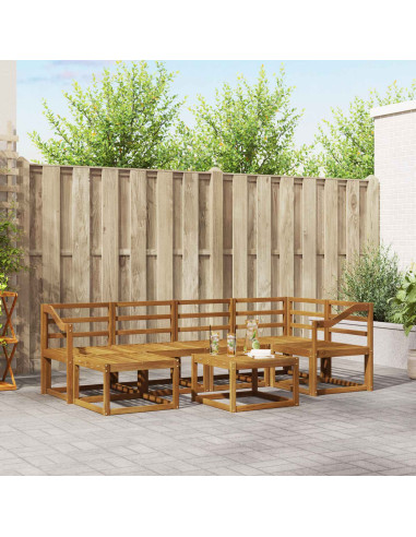 Set di divani da esterno 7 pcs Naturale