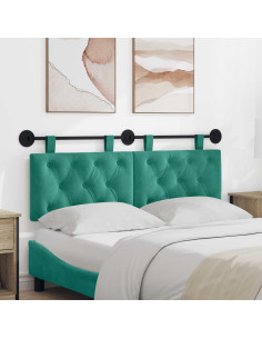 Testata appesa Turchese 130 x 55 x 7 cm Velluto