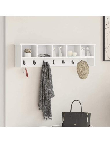 Appendiabiti a muro Bianco 100 x 16 x 26 cm Legno multistrato