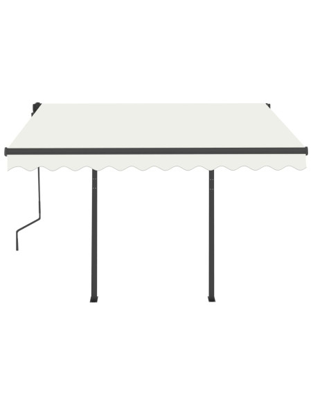 Tenda da Sole Automatica Sensore Vento e LED 3,5x2,5 cm Crema