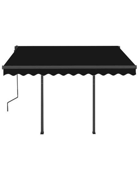 Tenda Automatica Sensore Vento e LED 3,5x2,5 cm Antracite