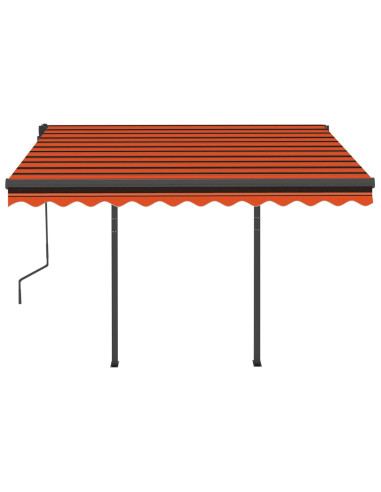 Tenda Automatica Sensore Vento LED 3,5x2,5m Arancio Marrone