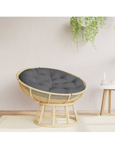 Cuscino Rotondo Antracite Ø 100x11 cm in Tessuto Oxford