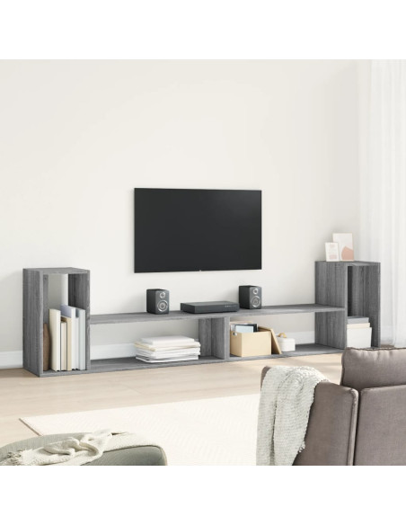 Mobili TV 2 pz Grigio Sonoma 100x30x50 cm in Legno Multistrato