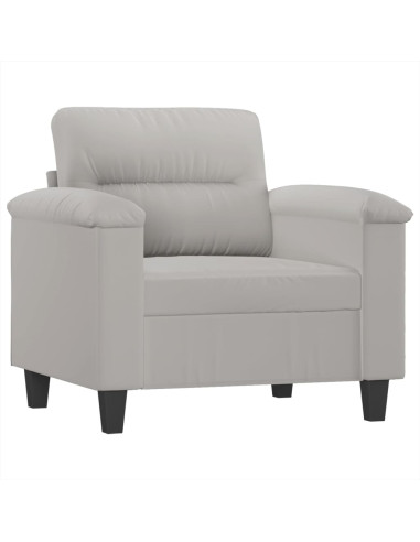 Poltrona Grigio Chiaro 60 cm in Tessuto Microfibra