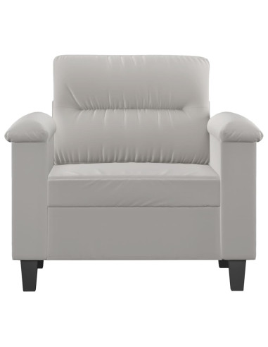 Poltrona Grigio Chiaro 60 cm in Tessuto Microfibra