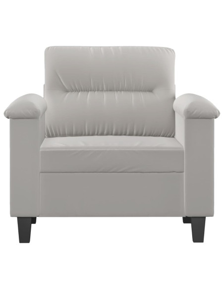 Poltrona Grigio Chiaro 60 cm in Tessuto Microfibra