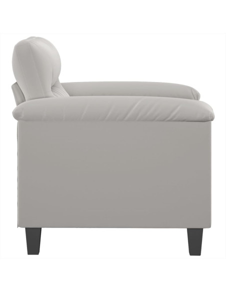 Poltrona Grigio Chiaro 60 cm in Tessuto Microfibra