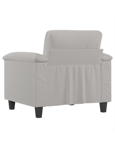 Poltrona Grigio Chiaro 60 cm in Tessuto Microfibra