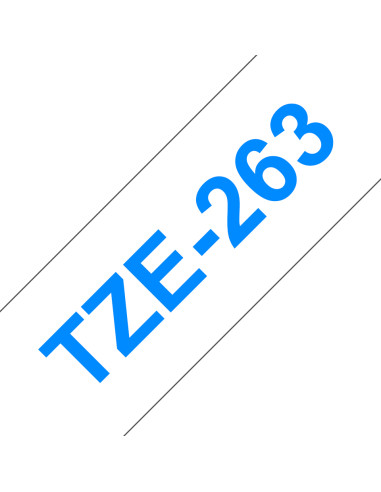 Brother TZE-263 nastro per etichettatrice Blu su bianco