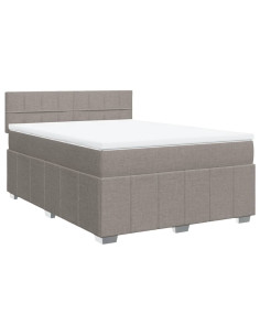 Giroletto a Molle con Materasso Tortora 140x190 cm in Tessuto 2