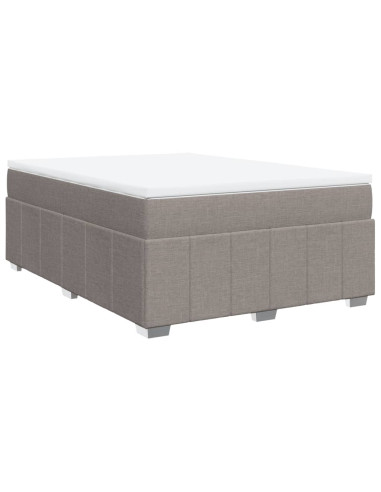 Giroletto a Molle con Materasso Tortora 140x190 cm in Tessuto