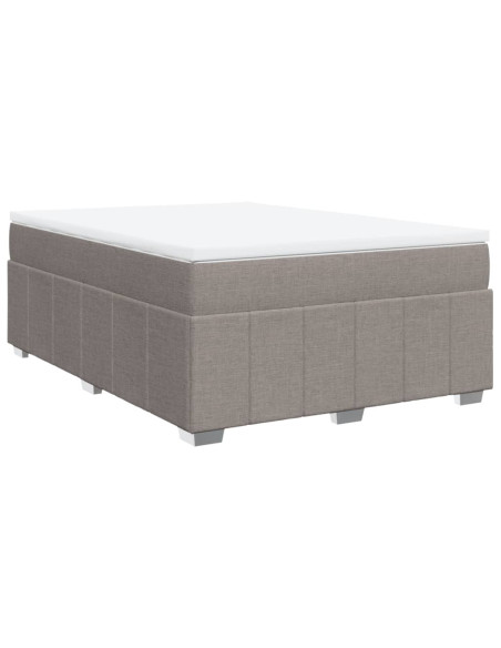 Giroletto a Molle con Materasso Tortora 140x190 cm in Tessuto