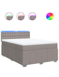 Giroletto a Molle con Materasso Tortora 140x190 cm in Tessuto 2