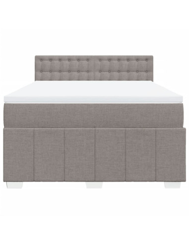 Giroletto a Molle con Materasso Tortora 140x190 cm in Tessuto