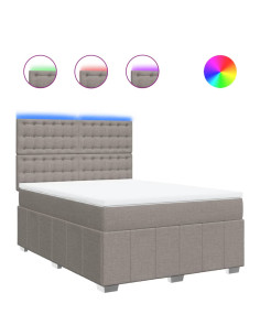 Giroletto a Molle con Materasso Tortora 140x190 cm in Tessuto 2