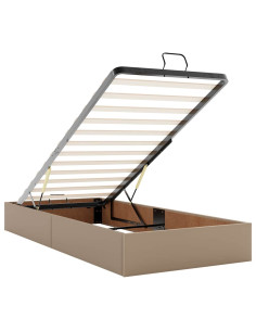 Struttura Letto Pouf con Materassi 200x200cm Similpelle