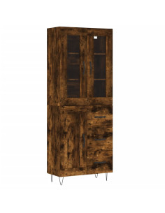 Credenza Rovere Fumo  69,5x34x180 cm in Legno Multistrato 2