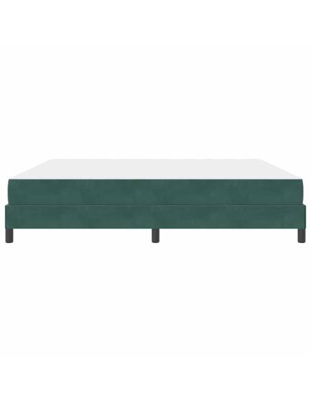 Letto a molle con materasso Verde Scuro 200 x 210 cm Tessuto