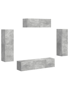 Mobile TV 5 pcs Grigio cemento 2