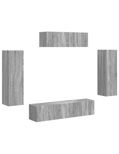 Mobile TV 5 pcs Grigio Sonoma