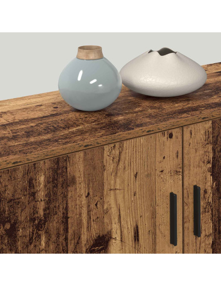 Set Mobile TV da Parete 2 pcs Legno vecchio 100 x 34,5 x 40 cm