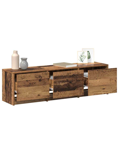 Mobile TV con LED con cassetto Legno vecchio 140 x 34 x 40 cm