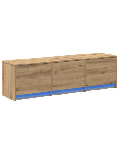 Mobile TV con LED Rovere Artigianale 140 x 34 x 40 cm