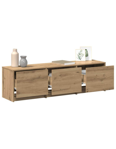 Mobile TV con LED Rovere Artigianale 140 x 34 x 40 cm