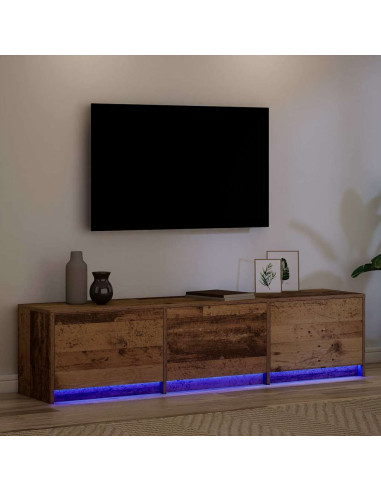 Mobile TV con LED con cassetto Legno vecchio 162 x 34 x 40 cm