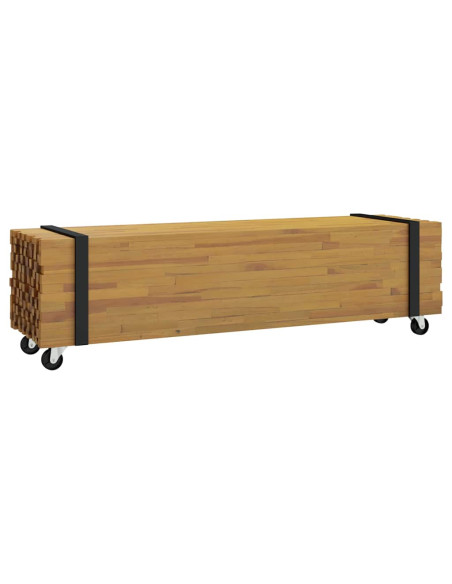 Supporto TV Marrone 110 x 30 x 30 cm Legno di teak solido