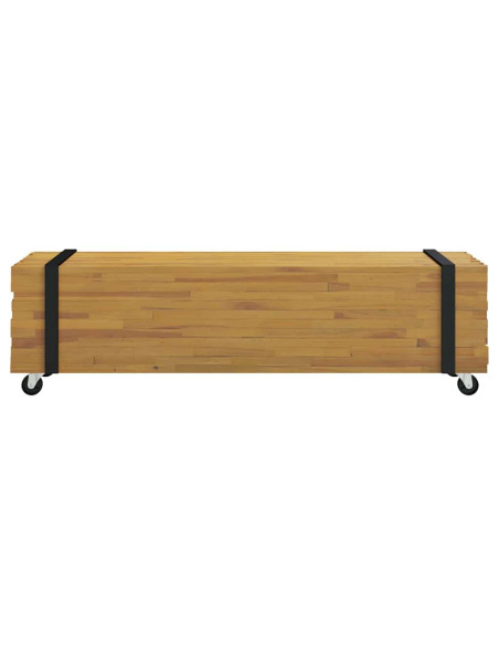 Supporto TV Marrone 110 x 30 x 30 cm Legno di teak solido